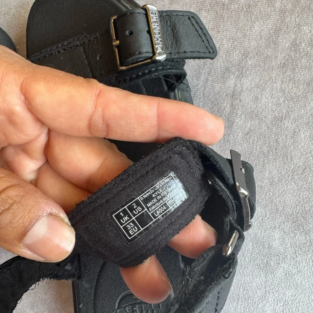 Dr. Martens Black Kids Sandals